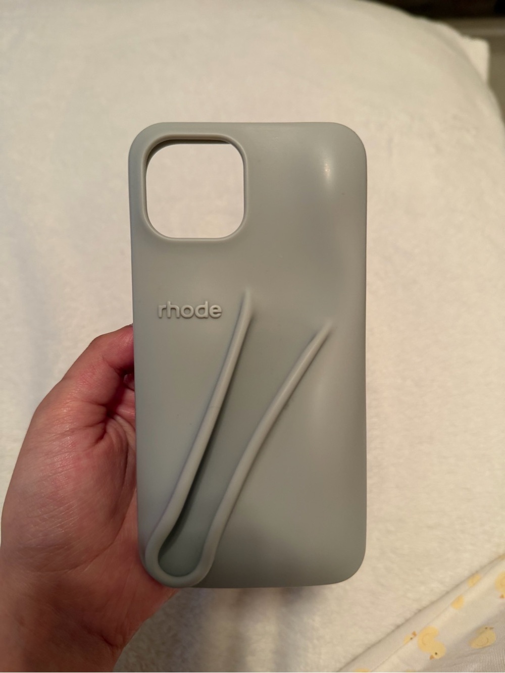 RHODE Soft Silicone Phone Case in Light Gray